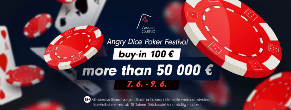 Grand Casino Aš: Angry Dice Festival garantuje přes €50,000