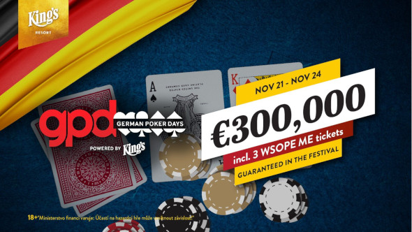 King's: German Poker Days přivážejí téměř €400,000 v garancích