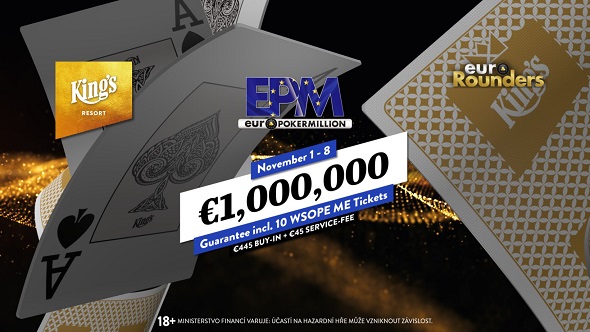 Milionový listopad začíná, EPM v King's garantuje €1,000,000