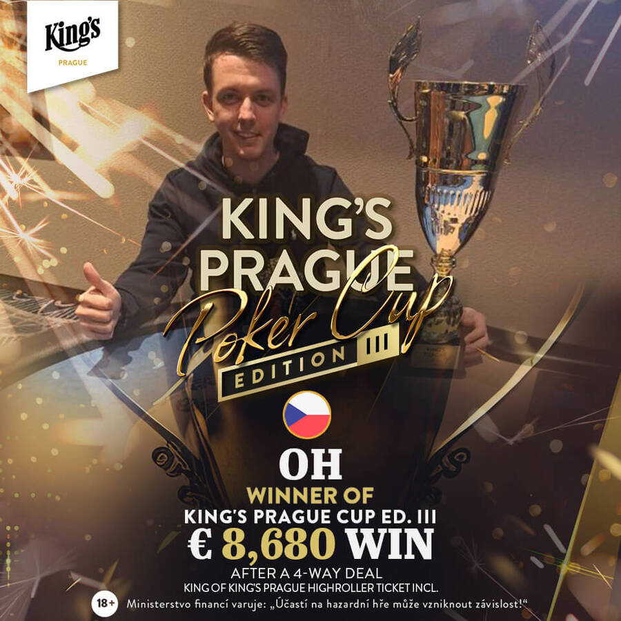 King’ Prague Poker CUP Ed. III - vítězný hráč OH