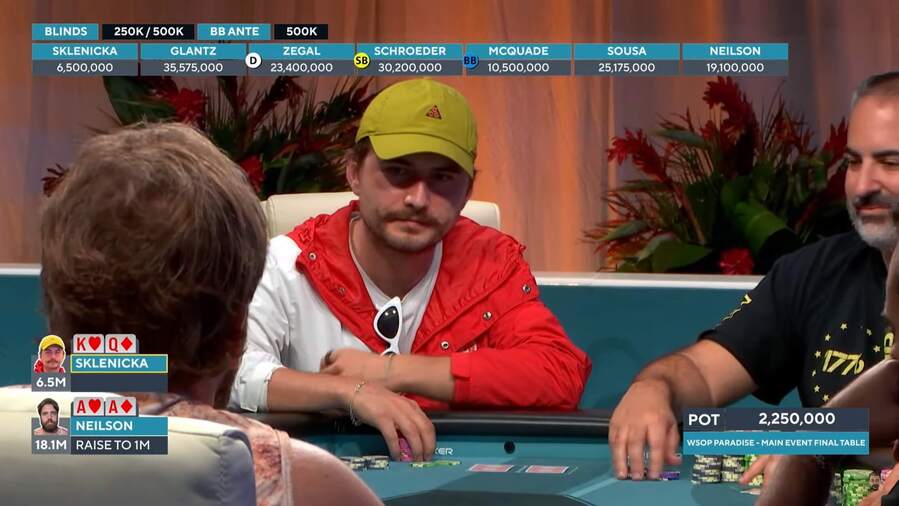 Michael Sklenička přežil kritické chvíle u finálového stolu WSOP Paradise Main Eventu