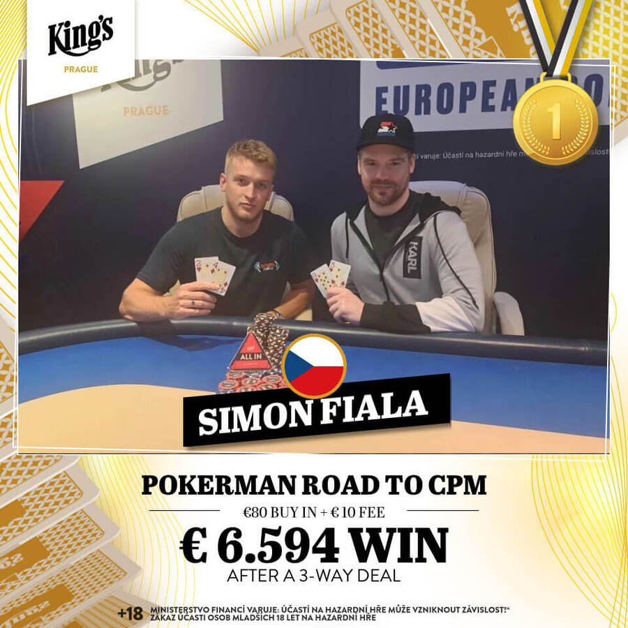 Šimon Fiala je oficiálním vítězem Road to CPM v King’s Prague