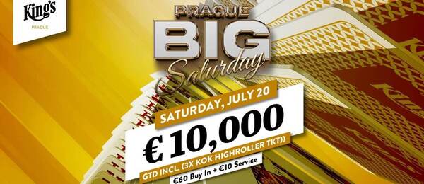 King’s Prague Big Saturday dnes garantuje €10.000
