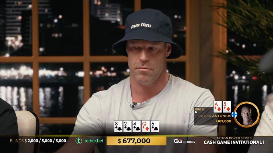 Patrik Antonius úřadoval během Triton Poker Cash Game v Černé Hoře