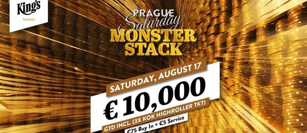 V sobotu se hraje King&#039;s Prague Saturday Monsterstack nejméně o €10.000