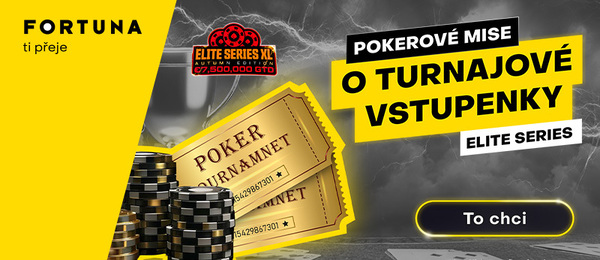 Zkuste Elite Series XL mise o turnajové vstupenky na Fortuna Pokeru