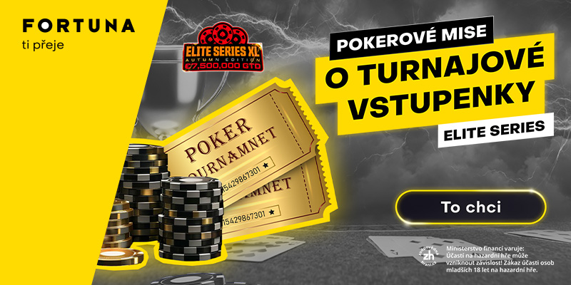 Zkuste Elite Series XL mise o turnajové vstupenky na Fortuna Pokeru