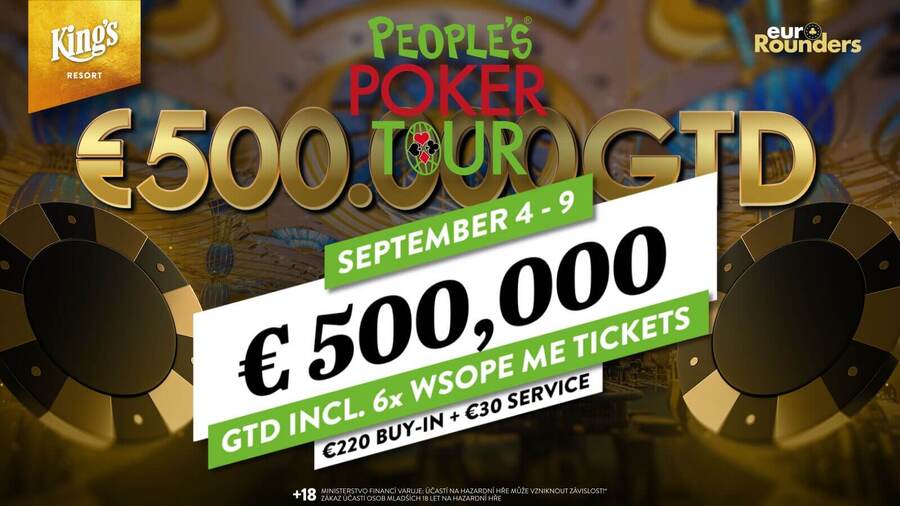 People’s Poker Tour Rozvadov garantuje při buy-inu €250 mohutných €500.000