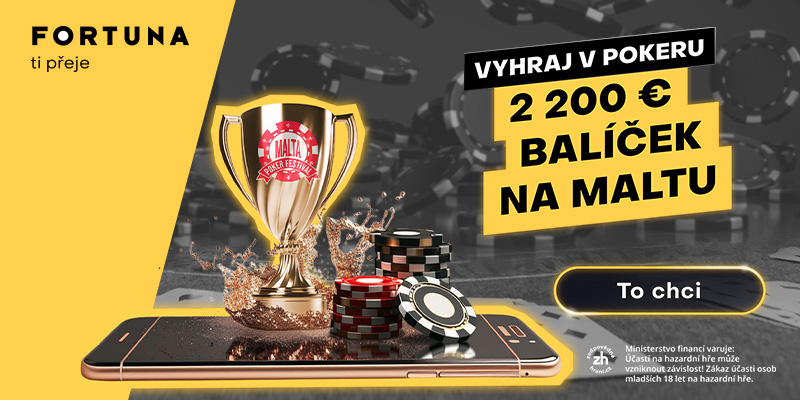 Na Fortuně probíhá online kvalifikace o balíček na Malta Poker Festival