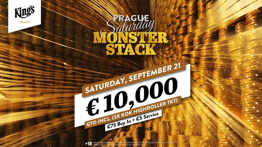 Sobotní Monsterstack garantuje v King’s Prague €10.000