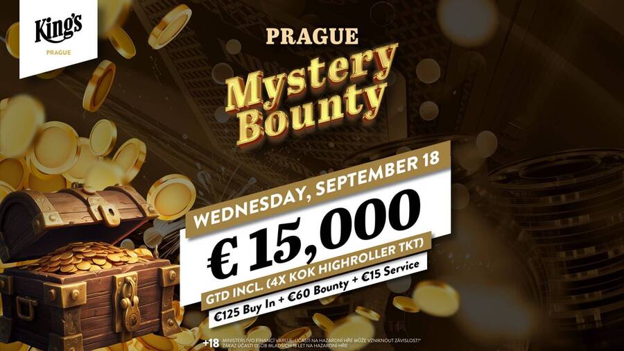 Středeční Mystery Bounty v King&#039;s Prague garantuje €15.000