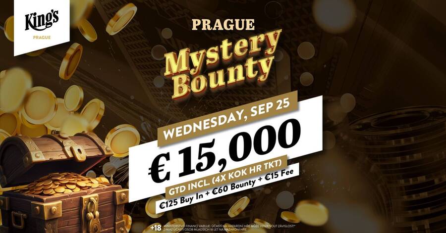 Mystery Bounty v King’s Praha garantuje ve středu €15.000