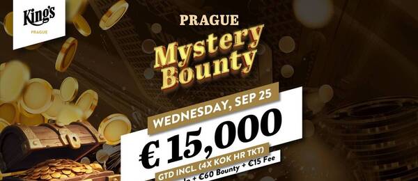 Mystery Bounty v King’s Praha garantuje ve středu €15.000