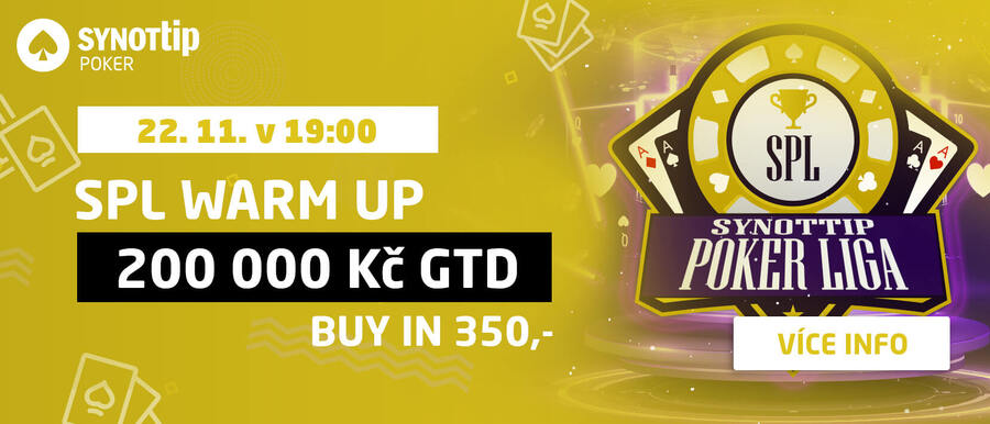 Synot Tip Poker Liga 2024 na online herně Synot Tip