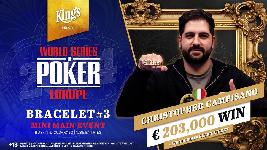 Šampion WSOPE Mini Main Eventu v King’s Rozvadov