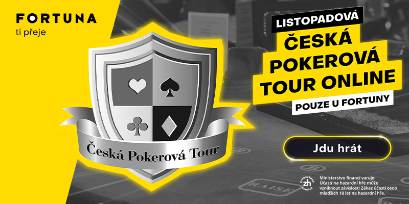 Česká Pokerová Tour online opět na herně Fortuna Poker