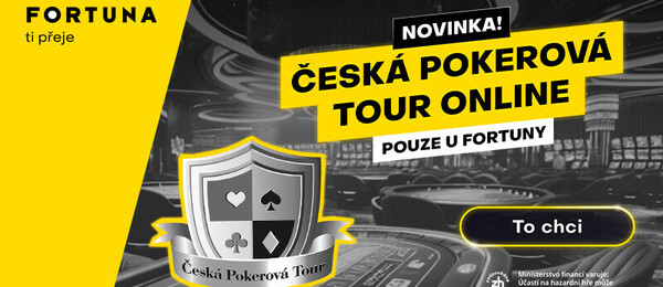 Česká Pokerová Tour online poprvé na herně Fortuna Poker