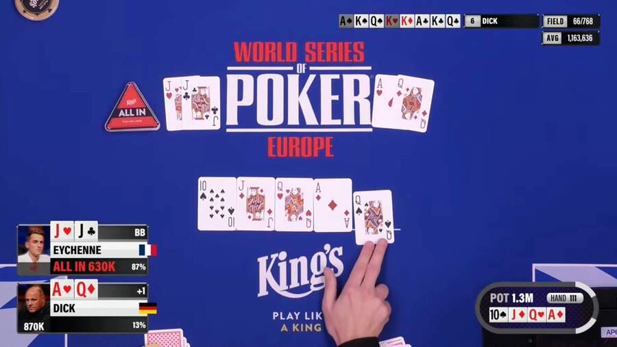 Dramatický runout v rámci WSOPE Main Event Day 3