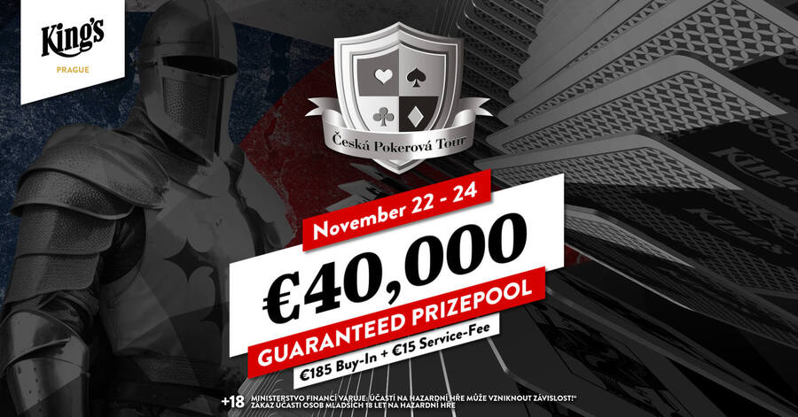 ČPT v King’s Casinu garantuje minimálně €40.000 prize pool