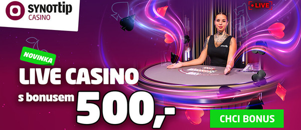 Online herna SynotTip rozjela nově i live casino