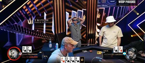 Ryan Feldman před eliminací v Triton Million Invitational