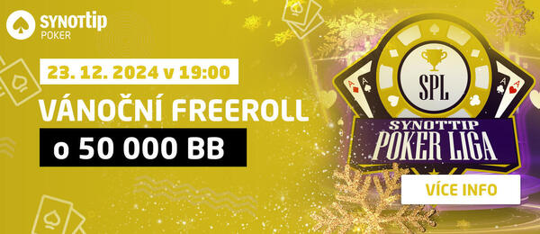 Vánoční freeroll na SynotTip Pokeru