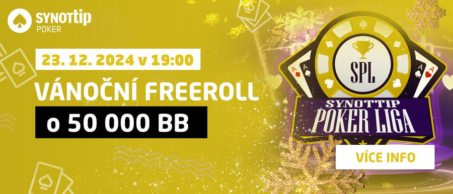 Vánoční freeroll na SynotTip Pokeru