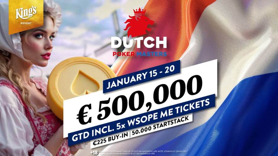 Main Event Dutch Poker Masters garantuje minimálně €500.000 prize pool