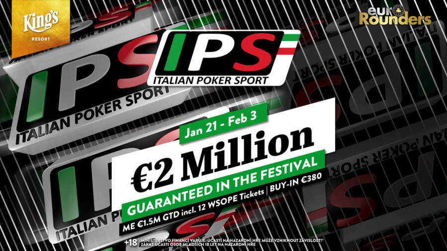 Main Event IPS garantuje minimální prize pool €1.500.000