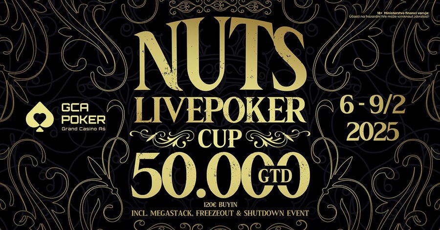 Nuts Livepoker Cup garantuje prize pool minimálně €50.000