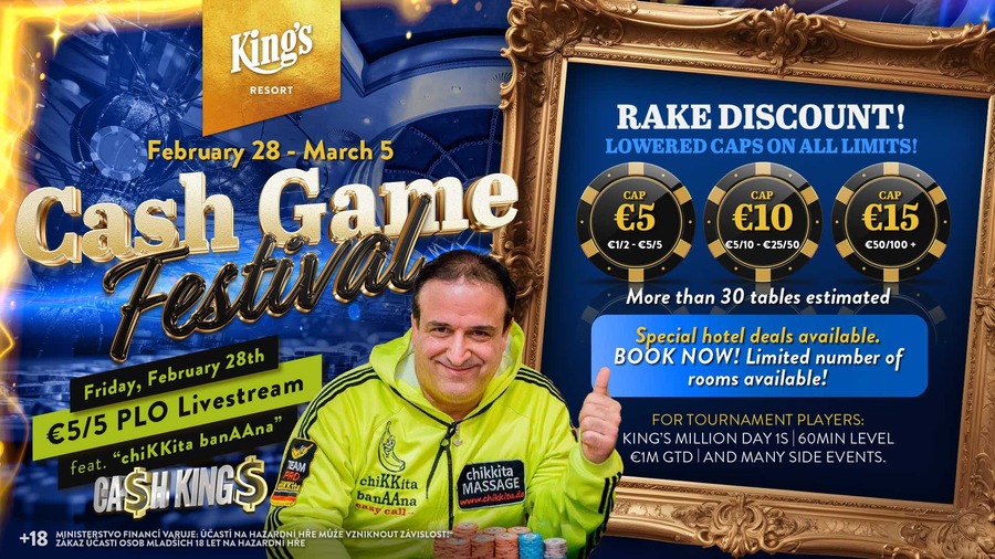 V rozvadovském King’s Casinu se uskuteční první cash game festival