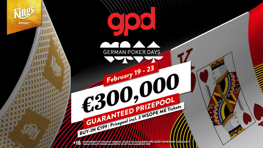 Main Event German Poker Days garantuje minimálně €300.000 prize pool