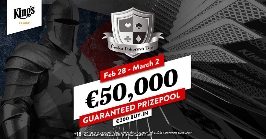 Česká Pokerová Tour v King’s Praha nabídne garanci €50.000