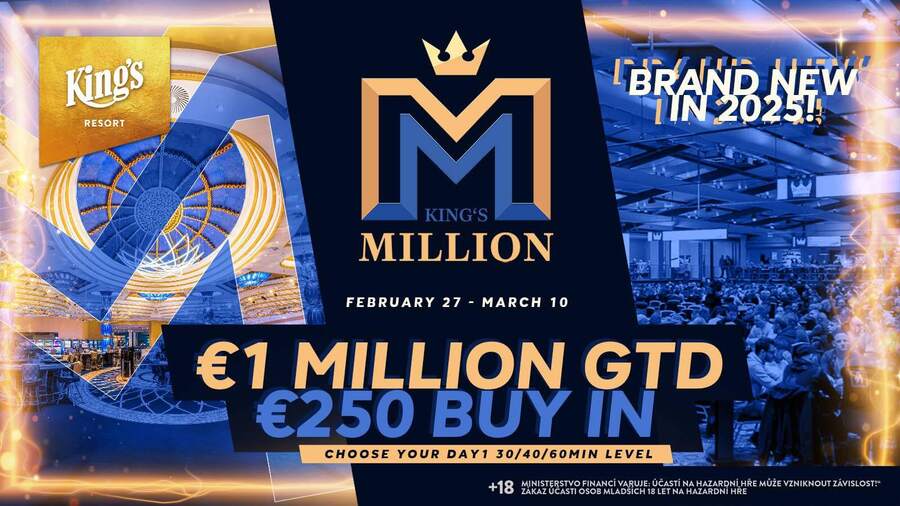 King’s Million garantuje ME s minimálně €1.000.000 prize poolem