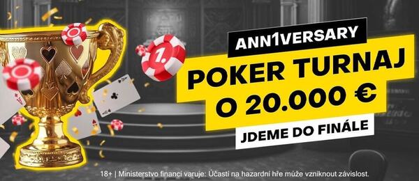 Zahrajte si hlavní narozeninový Fortuna Poker turnaj o €20.000