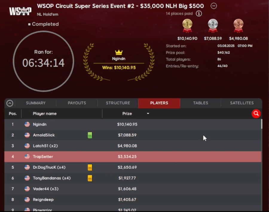 Vítězství Ariho Engela na WSOPC online sérii